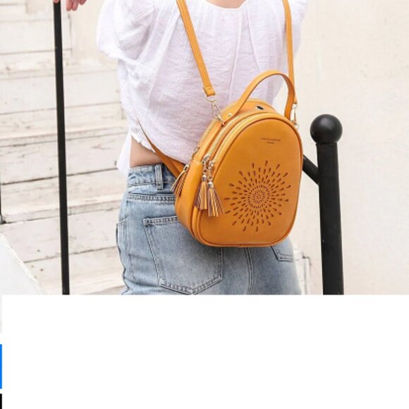 Butterfly Backpack Handbag Yellow Sequin Butterfly mini backpack - Picture 2 of 13